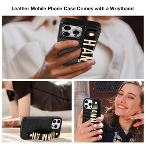 <span class=keywords><strong>Funda</strong></span> de Cuero Personalizada con <span class=keywords><strong>Iniciales</strong></span> Metálicas y Diseño de Lujo para <span class=keywords><strong>iPhone</strong></span> 15 Pro Max - Product Image 3