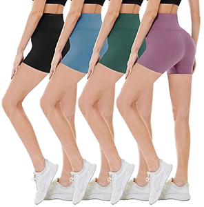 Shorts Deportivos Casuales de Cintura Alta para Mujer, 25 Colores, Transpirables, Ecológicos, de Poliéster, para Yoga, Ciclismo y Ejercicio, Venta al Por Mayor - Product Image 1