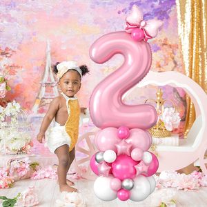 <span class=keywords><strong>Torre</strong></span> de Globos Rosa Número 2 de 40 Pulgadas, Decoraciones <span class=keywords><strong>para</strong></span> el 2º Cumpleaños de Niñas, Decoración <span class=keywords><strong>para</strong></span> Baby Shower - Product Image 3