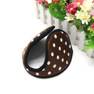 Winter Plush Earmuffs With Dots Pattern For Women Adult Warm <b>Ear</b> <b>Covers</b> Back Mounted Winter Season Use - Product Image 1