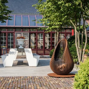 سلة حريق كورتين للخدمة الشاقة ، حرق الأخشاب الصدئة في الهواء الطلق من الفولاذ والخارج - Product Image 4