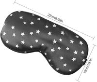 Masque réglable pour les yeux en satin imprimé occultant étoile à cinq branches pause déjeuner voyage maison logo personnalisé