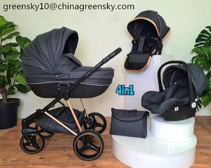 Cochecito de <span class=keywords><strong>bebé</strong></span> de lujo 3 en 1 con bolsa de mamá y cuna, novedad de 2025, éxito de ventas en el mercado europeo - Product Image 3