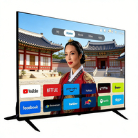 Televisor LED 4K Ultra HD sin Marco, Tamaños Personalizados OEM de 55-85 Pulgadas, Televisor Inteligente Android con WiFi para Hoteles