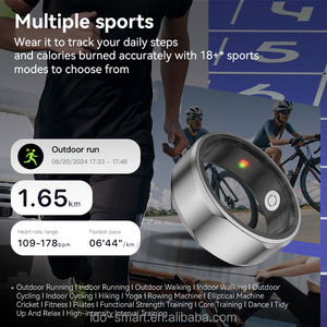 แหวนอัจฉริยะ2025ตัวติดตามการออกกำลังกาย5ATM น้ำหนักเบาควบคุมด้วยท่าทางไทเทเนียมอัลลอยหลายขนาด iOS & Android - Product Image 2