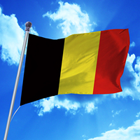 Prix bas d'usine pour vendre drapeau du monde personnalisé de haute qualité personnalisé 3 * 5ft couleur vive anti-décoloration drapeau belge anti-UV