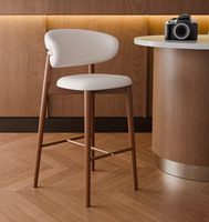 Tabouret de bar nordique, chaise de comptoir rembourrée, moderne, minimaliste, style rétro, luxe léger, pour la maison et la salle à manger
