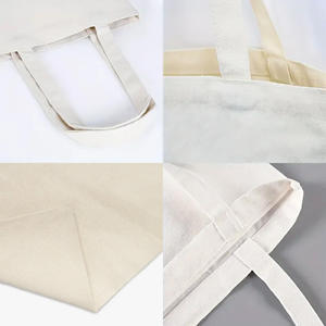 Sacola de algodão reutilizável Eco-Friendly com alças para compras diárias Viagem Praia Use-Confortável Shoulder Grocery Shopper Sack - Product Image 2