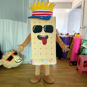 <span class=keywords><strong>Costume</strong></span> de mascotte fantaisiste en forme de biscuit, l'ensemble <span class=keywords><strong>roi</strong></span> comique pour événements festifs et activités promotionnelles - Product Image 1