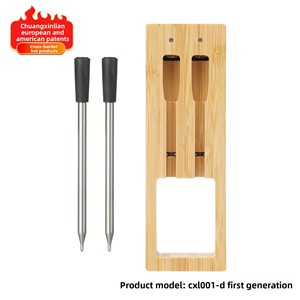 Thermomètre alimentaire <span class=keywords><strong>sans</strong></span> <span class=keywords><strong>fil</strong></span> <span class=keywords><strong>Bluetooth</strong></span> à double sonde pour barbecue, avec plage de -20 à 120°C, design breveté - Product Image 2