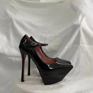 Escarpins à talons aiguilles pour femmes grandes tailles, à bout pointu, avec motifs géométriques et cristaux, de haute qualité pour l'été - Product Image 4