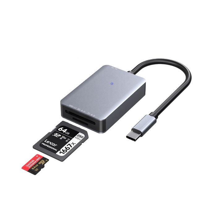 TYPE C to SD4.0/MIC SD 4.0 Card Reader UHS-II V90 PUSH PUS H Card Reader