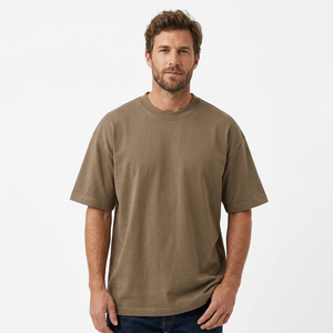 T-shirt en coton lourd 280 GSM pour homme - T-shirt personnalisé oversize à épaules tombantes - Product Image 2