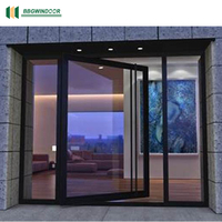 Porte d'entrée pivotante en acier inoxydable modernisée Lukliving avec isolation thermique pour villa (taille et couleur personnalisables)