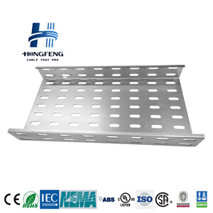 High Quality Outdoor Perforated Solid Through Cable All Size Tray Perforated cable tray galvanized cable tray <b>cover</b> - Product Image 1