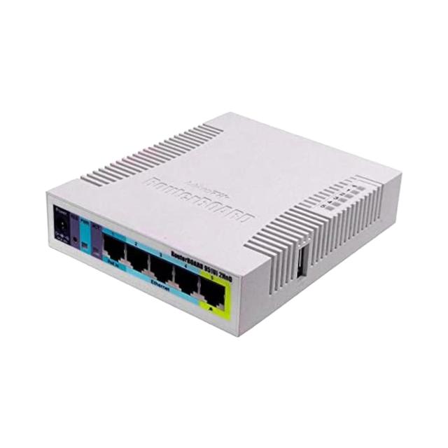 Mikrotik RB951Ui-2HnD 2.4GHz SOHO Wireless Access Point with 5 Ethernet POE Ports & 300Mbps LAN Data Rate Firewall for Home Use