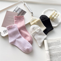 Chaussettes pour filles personnalisables en coton/fibre de bambou Spandex Crew Socks Spring Animal Print Broderie Jetable Anti-Dérapant Personnalisable