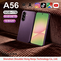 Nouveaux téléphones mobiles 2026 16G+1TB Prix usine A56 5G Double SIM Smartphone Charge rapide Grand écran Android 15 Global CDMA LTE