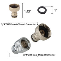 Raccord de tuyau eau haute pression robinet en laiton coupleur de tuyau d'arrosage adaptateur de connecteur à dégagement rapide raccords en acier inoxydable