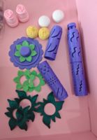 Mainan Buket Tanah Liat Baru Ramah Lingkungan, Kit DIY Buket, Dapat Digunakan Sebagai Dekorasi, Dilengkapi Alat dan Cetakan 3D