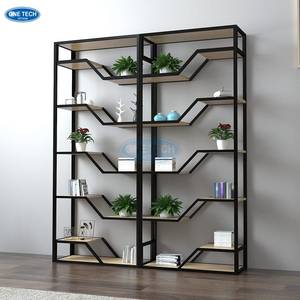 Estante de Exhibición Moderno de Metal y Madera de Estilo Industrial - Product Image 2