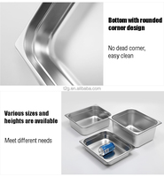 Équipement de restauration durable en acier inoxydable, bac gastronorme GN pour buffet