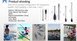 2025 mới hợp thời trang rõ ràng minh bạch sup mái chèo Hội Đồng Quản trị Inflatable Stand-Up paddleboarding phụ kiện lướt sóng Bán buôn phụ kiện - Product Image 6