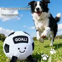 Jouet pour animaux de compagnie en peluche en forme de ballon de football avec son simulé, pour la mastication et le nettoyage des dents, stimulant et anti-ennui pour chiens, vente en gros