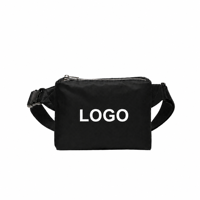 Sac banane personnalisé avec logo, sac de taille bandoulière, fermeture éclair, sac à main portable en nylon imperméable tendance pour voyage, course à pied, fitness