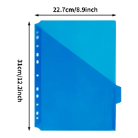 Eagle ZP5PA-A4 Classeur durable à pochette unique format lettre avec 5 onglets colorés pour classeurs à 3 anneaux (matériau PP)
