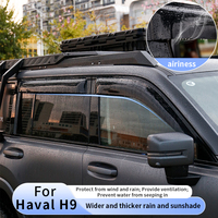Protector de Lluvia para Parabrisas Great Wall Haval H9, Parasol Negro, Moldura Exterior