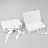 Boîte d'emballage en carton rigide pour carte de membre VIP de banque, boîte cadeau magnétique noire de luxe personnalisée pour carte de crédit VIP, boîte pour carte de visite