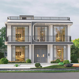 Villa <span class=keywords><strong>de</strong></span> luxe en acier léger grande maison modulaire villa préfabriquée maisons à structure en acier avec haute qualité réduction énorme - Product Image 1