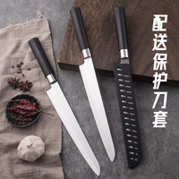 Couteau de chef pour sashimi et saumon, lame en acier 3Cr de 21,5 cm, manche en PP, angle de coupe de 60°, vente en gros