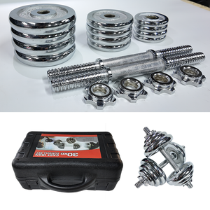 Juego de Mancuernas Ajustables Electrochapadas al por Mayor de Fábrica con Estuche de Transporte, Peso Libre Cromado Duradero para Gimnasio y Hogar, Logotipo Personalizado - Product Image 4