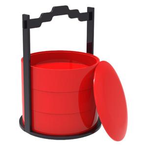 Chinese-Style Multi-Layered Round <b>Lunch</b> <b>Box</b> With Compartments For Food Storage And Portable Use - Product Image 5