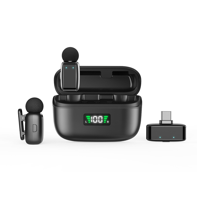 Long Range Microphone Wireless Microphone with case Microphone Rechargeable Battery bluetooth for Interview