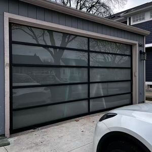 Porte de <span class=keywords><strong>garage</strong></span> sectionnelle en aluminium sur mesure Prima avec télécommande électrique pour villa et <span class=keywords><strong>garage</strong></span> résidentiel - Product Image 6