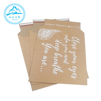 Enveloppes en papier kraft brun couché sur mesure A3 A4 A5 avec poignée en ruban pour cadeaux, emballage de vêtements, enveloppes photo, offset