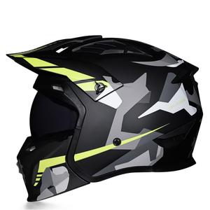 Casque de moto d'été Homme Femme Retro <span class=keywords><strong>Street</strong></span> <span class=keywords><strong>Fighter</strong></span> Combination Four Seasons Half Helmet full Helmet - Product Image 2