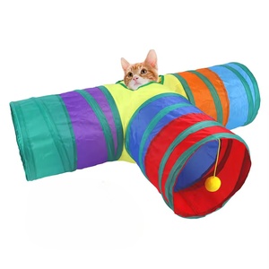 Meilleure vente Tunnel de jouet pour chat pliable interactif simple et écologique classique avec design arc-en-ciel pour une utilisation intérieure et extérieure - Product Image 2
