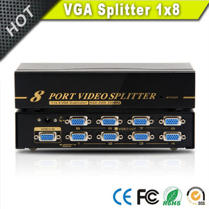 ตัวแยกสัญญาณ8พอร์ต SVGA VGA ตัวคูณ400 MHz w/ Power - Product Image 4