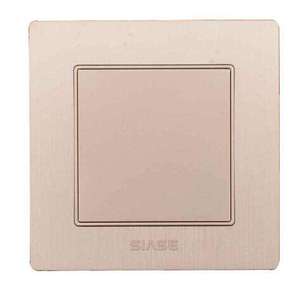 Placa de interruptor de pared en blanco de 86 mm y 1 módulo, dorada, personalizada <span class=keywords><strong>SIASE</strong></span> - Product Image 1