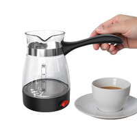 Bouilloire Électrique Portable Mini 650W 0.5L en Verre, Style Arabe Turc, Arrêt Automatique, Protection Anti-Ébullition à Sec, Pour Maison et Hôtel