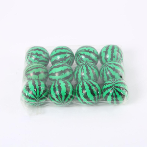 Bola de descompresión antiestrés en forma de sandía de espuma sólida de PU impresa con logotipo personalizado para niños de 5 a 7 años de edad juguete QF - Product Image 3