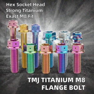 Autre vis à tête hexagonale M8 avec trou, boulon à bride, douille hexagonale, pour moto, standard TC4, classe 10.9 et 12.9 - Product Image 2
