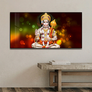 Vente en gros directe d'usine, peinture décorative traditionnelle indienne, figure du dieu <span class=keywords><strong>singe</strong></span> Hanuman, impression HD sur papier, art mural <span class=keywords><strong>suspendu</strong></span> - Product Image 2