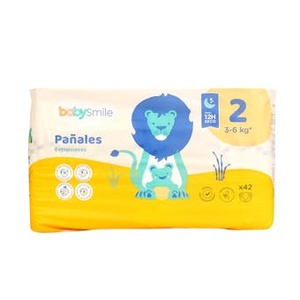 ผ้าอ้อมเด็กเบบี้สไมล์ ไซส์ 2 (3-6 กก.) จำนวน 42 ชิ้น - Product Image 1