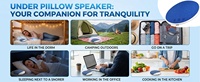 Haut-parleur d'oreiller pour le sommeil avec minuterie 30/60/90s et 3 sons blancs, autonomie de 10h, rechargeable par USB, haut-parleur sans fil sous l'oreiller pour dormir