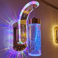 Lámpara LED de pared de acrílico de 20W, luz LED de pared creativa de estilo nórdico, ámbar, para dormitorio, mesita de noche, balcón, escalera, pasillo